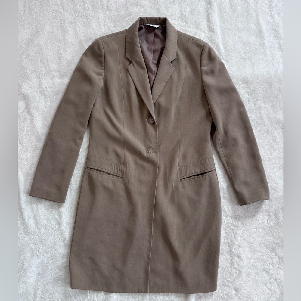 Next light brown long blazer
